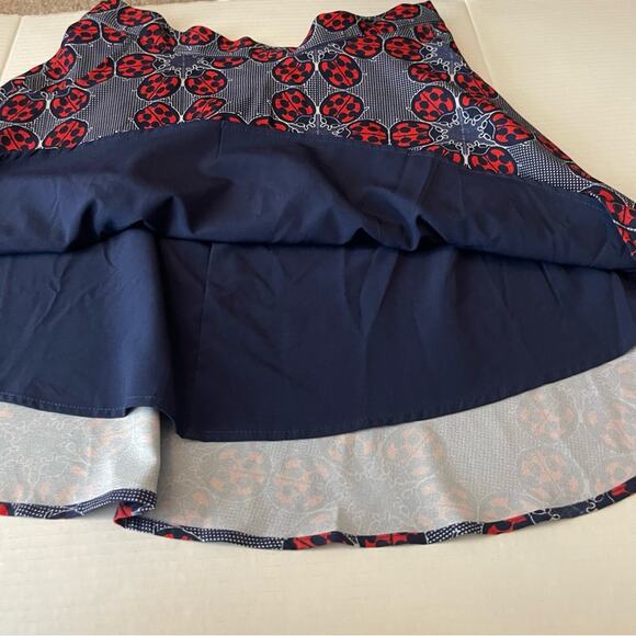 ModCloth Red Navy White Ladybug Skirt Size M - Picture 7 of 10